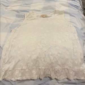 Floral appliqué tank